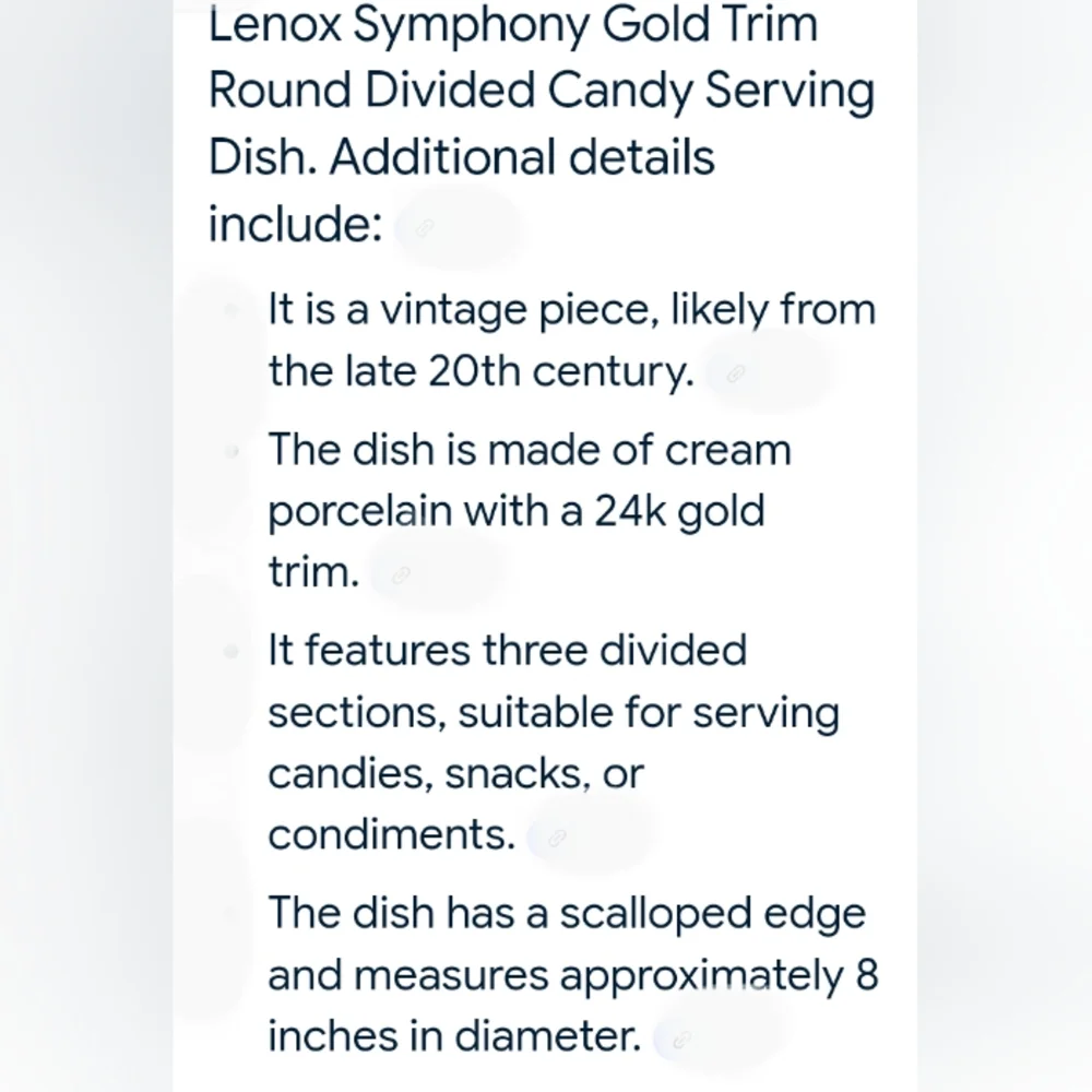 Vintage LENOX Symphony 24K Gold Trim Candy Divided Dish Made in USA